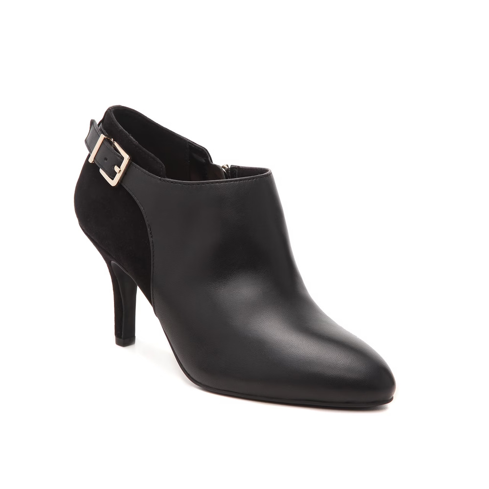 NEW! Essex Lane Jasmine Black Eco Sheep / Essex Suede Booties Size 11M